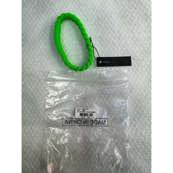 Marc By Marc Jacobs Toucan Green Silicone Braided Bracelet - Picture 4 of 4